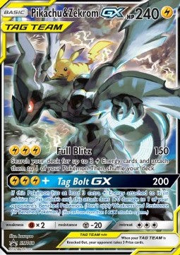 Pikachu & Zekrom GX (SM 168) SM Black Star Promos - Ingles