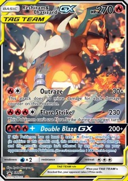 Reshiram & Charizard GX (SM 201) SM Black Star Promos - Español