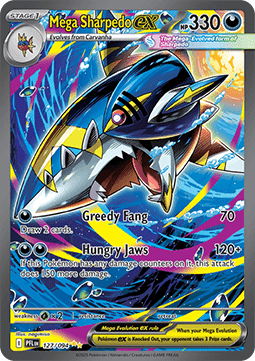 Mega Sharpedo ex (PFL 127) Fuegos Fantasmales - Ingles
